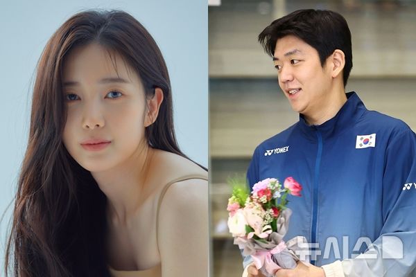 윤채경(왼쪽), 이용대