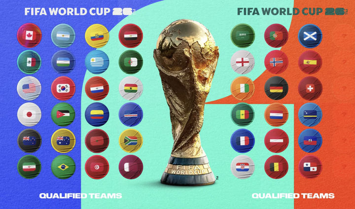 [서울=뉴시스] 2026 국제축구연맹(FIFA) 북중미 월드컵 본선 진출을 확정한 42개 국가와 플레이오프에 진출한 6개 국가 이미지. (사진=FIFA 공식 홈페이지 캡처) *재판매 및 DB 금지