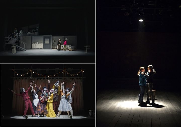 (왼쪽 위부터 시계 방향으로) 연극 '그의 어머니', 노란 달 YELLOW MOON', '스카팽' 공연사진. (사진=국립극단 제공) *재판매 및 DB 금지