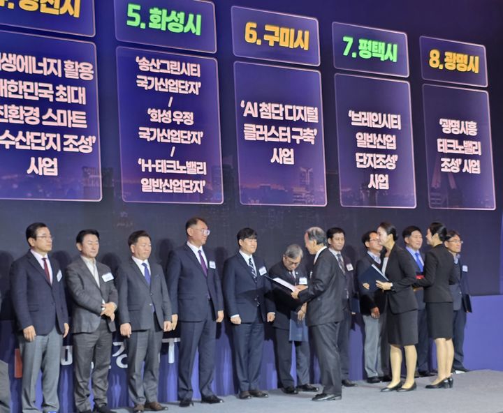 [구미=뉴시스] 투자유치 인증서 수여식. (사진=구미시 제공) 2025.11.20 photo@newsis.com *재판매 및 DB 금지