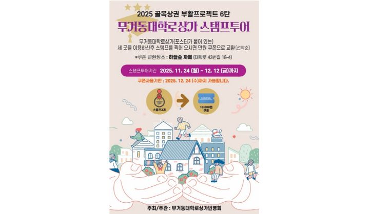 [울산=뉴시스] 울산시 남구 '무거동 대학로상가 스탬프 투어' 포스터. (사진=울산 남구 제공) photo@newsis.com *재판매 및 DB 금지