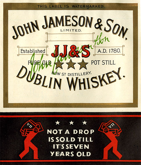 [서울=뉴시스] 1950년대 제임슨 라벨 이미지. (사진=페르노리카 코리아 제공) *재판매 및 DB 금지