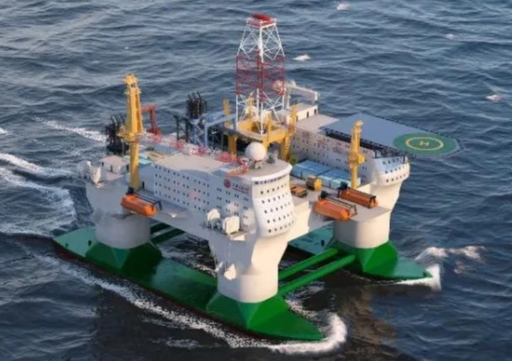 [서울=뉴시스]중국이 세계 최초로 핵폭발 등 극한 상황에도 견딜 수 있는 초대형 부유식 인공섬을 건설 중인 것으로 전해졌다. 부유식 인공섬 가상도. <사진출처: 웨이보> 2025.11.21