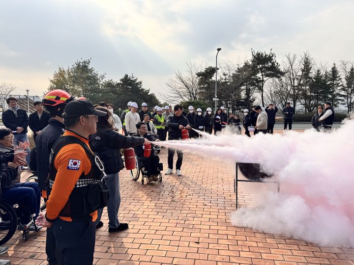 대한장애인체육회가 진행한 2025년 재난 대응훈련. (사진=장애인체육회 제공). 2025.11.20. *재판매 및 DB 금지