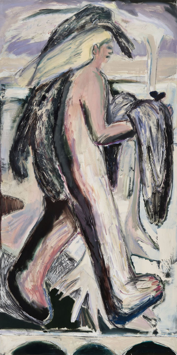 내부와 외부를 연결짓는 방법 2, 2025, 캔버스에 유채, 193.9x97cm *재판매 및 DB 금지