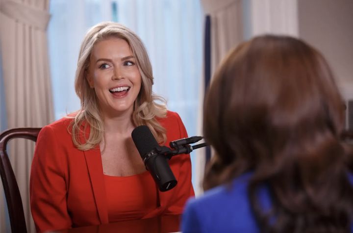 [뉴시스] 역대 최연소 백악관 대변인 캐롤라인 레빗. (사진=뉴욕포스트 갈무리) *재판매 및 DB금지 *재판매 및 DB 금지