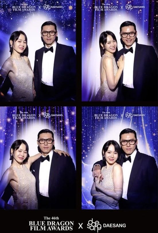 [서울=뉴시스] 배우 손예진이 제46회 청룡영화상 수상 소감을 전하며 남편 현빈과 함께한 사진을 공개했다. (사진=손예진 인스타그램 캡처) 2025.11.22. photo@newsis.com  *재판매 및 DB 금지