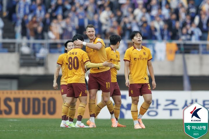 [서울=뉴시스] 프로축구 K리그1 광주FC의 프리드욘슨. (사진=한국프로축구연맹 제공) *재판매 및 DB 금지