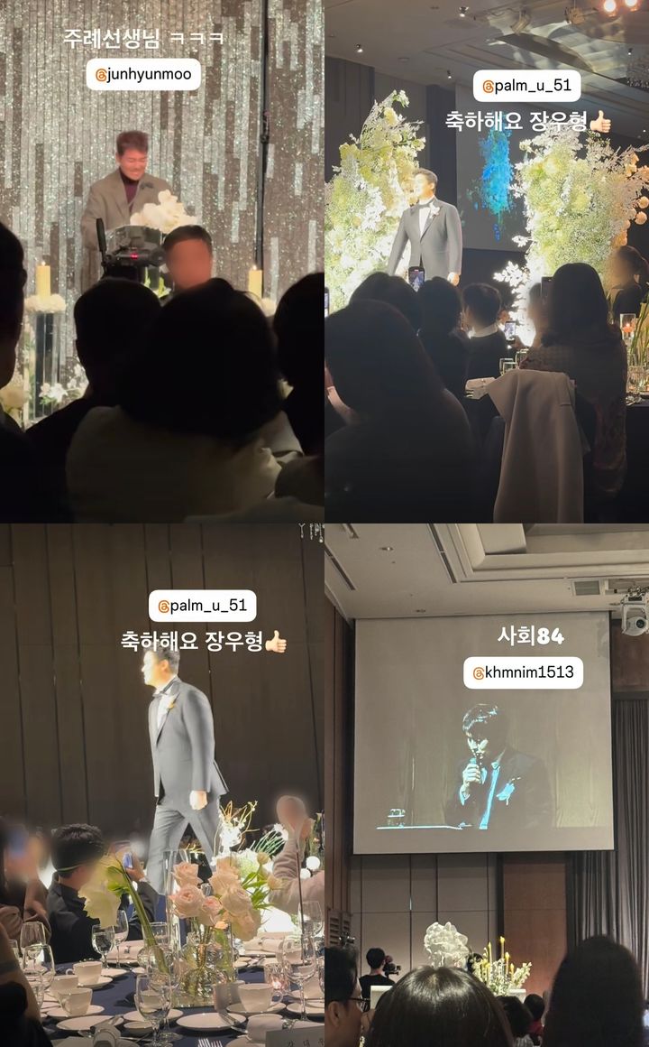 [서울=뉴시스] 야구선수 황재균이 23일 본인 인스타그램에 배우 이장우, 조혜원 결혼식에서 찍은 사진을 공개했다. (사진=황재균 인스타그램 캡처) 2025.11.24. photo@newsis.com *재판매 및 DB 금지