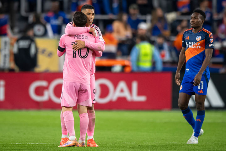 [신시내티=AP/뉴시스]'메시 1골 3도움' 인터 마이애미, 동부 PO 결승행. 2025.11.23.