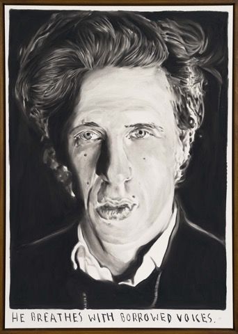 Rinus Van de Velde_2025_He breathes with borrowed voices._charcoal on canvas_120x85cm_Courtesy of Gallery Baton *재판매 및 DB 금지