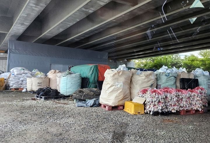 보조금을 빼돌리려 이용한 그물(사진=군산해경 제공) *재판매 및 DB 금지