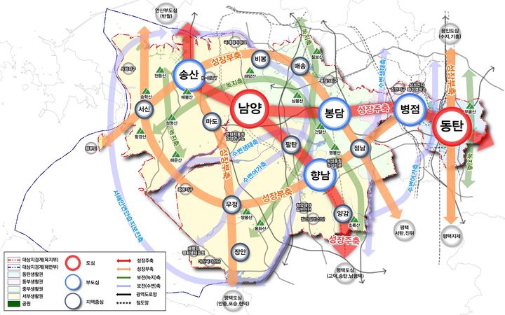 [수원=뉴시스] 2040년 화성 도시기본계획. (사진=경기도 제공) 2025.11.24. photo@newsis.com *재판매 및 DB 금지