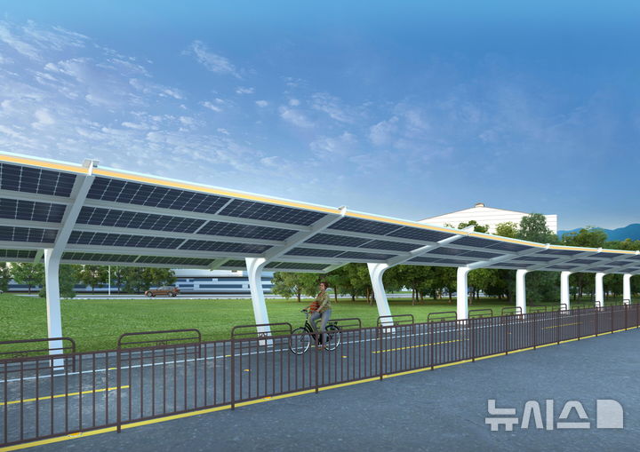 [시흥=뉴시스] 시화방조제 자전거길 디자인 태양광 조감도. (조감도=시흥시 제공).2025.11.25.photo@newsis.com