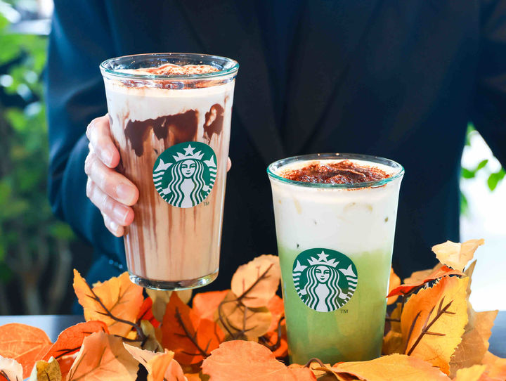 [서울=뉴시스] 스타벅스 코리아 블랙 글레이즈드 라떼·말차 글레이즈드 라떼. (사진=스타벅스 코리아 제공) *재판매 및 DB 금지
