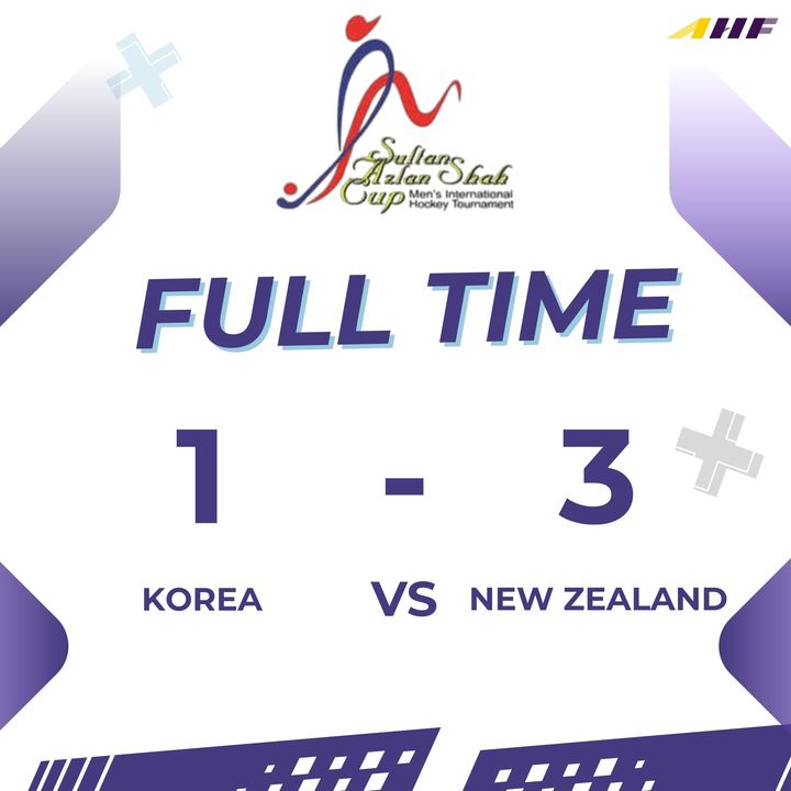 [서울=뉴시스] 한국 하키 뉴질랜드전 결과 이미지. (사진=아시아하키연맹 SNS 캡처) *재판매 및 DB 금지