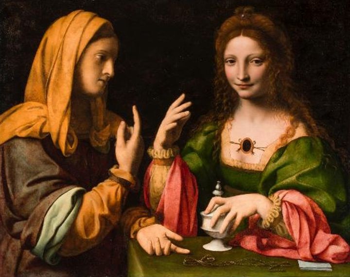 베르나르디노 루이니, <막달라 마리아의 회심>, 패널에 유채, 1520년경, 64.77 cm x 82.55 cm, 샌디에이고 미술관 © The San Diego Museum of Art Bernardino Luini, The Conversion of the Magdalene, ca. 1520, Oil on Panel, 64.77 cm x 82.55 cm; The San Diego Museum of Art: Gift of Anne R. and Amy Putnam, 1936.23. www.sdmart.org *재판매 및 DB 금지