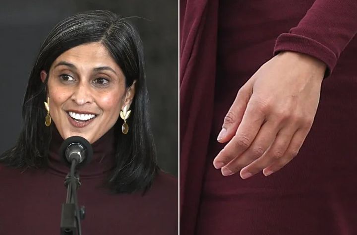 [뉴시스]미국 J.D. 밴스 부통령의 아내 우샤 밴스가 외부 행사에서 결혼반지를 끼지 않은 모습이 포착되면서 불륜설이 돌고 있다. (사진 = 페이스북 캡처) *재판매 및 DB 금지