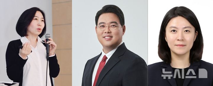 [서울=뉴시스](왼쪽부터)특별상 수상자 장지영, 이성배, 방문주. (사진=대한무용협회 제공)