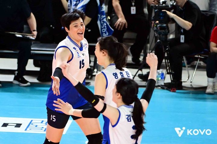 [서울=뉴시스]여자배구 현대건설 김희진. (사진=KOVO 제공)