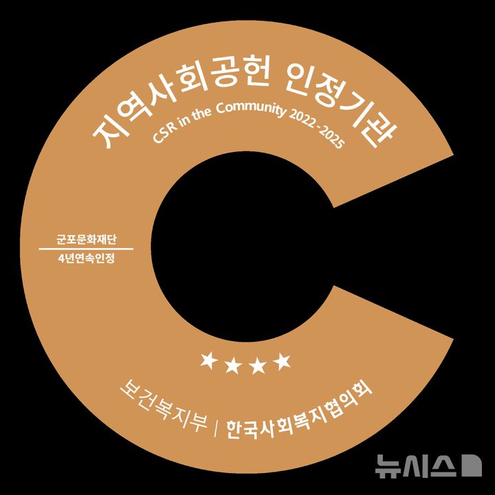 [군포=뉴시스] 군포문화재단이 4년 연속 '지역사회공헌 인정제'에 선정됐다. (사진=군포문화재단 제공).). 2025.11.26.photo@newsis.com