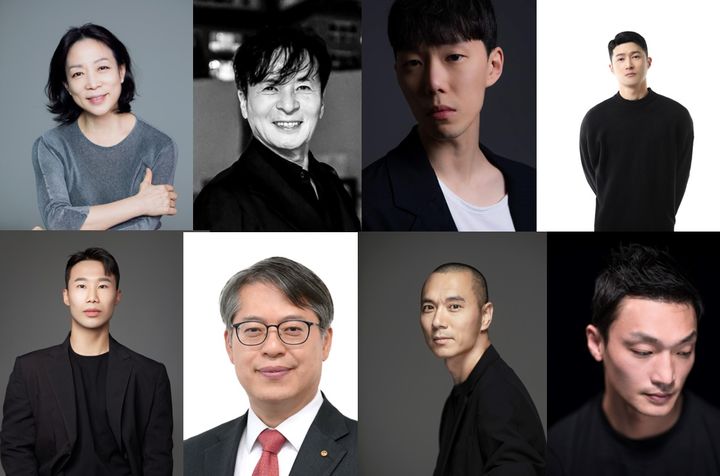 오는 12월 4일 오후 7시 서울 신도림 라마다 호텔 그랜드볼룸에서 '2025 한국현대무용인의 밤 & 후원인의 밤'이 개최된다. 이날 행사에서는 현대무용 무용예술상 등 총 19개 부문이 시상된다. (왼쪽부터 시계방향으로) 전미숙, 최상철, 윤나라, 정석순, 최문석, 김성용, 엄종화, 박영대. (사진=한국현대무용협회 제공) *재판매 및 DB 금지