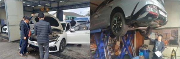 [제주=뉴시스] 25일 제주도와 렌터카조합이 도내 렌터카 업체를 대상으로 안전점검 실태조사를 실시하고 있다. (사진=제주도 제공) 2025.11.26. photo@newsis.com *재판매 및 DB 금지