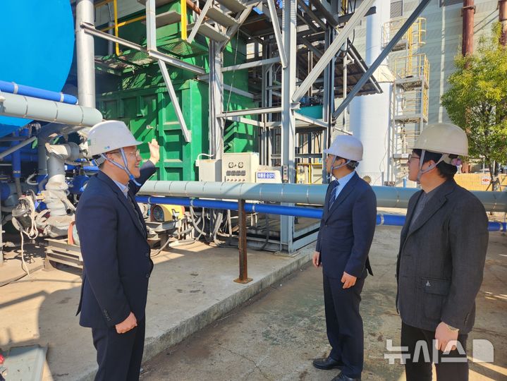 [순천=뉴시스] 광주조달청 혁신제품 지정기업 주식회사 에스아이 현장 방문