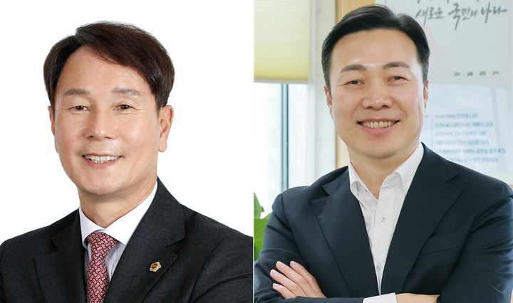 [대전=뉴시스] 왼쪽부터 이상래 국민의힘 대전 동구 조직위원장·이택구 유성구갑 조직위원장. *재판매 및 DB 금지