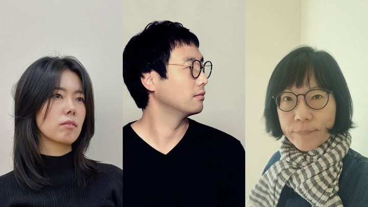 [서울=뉴시스] 제71회 현대문학상 수상자. (왼쪽부터) 소설가 임솔아·시인 김상혁·평론가 김미정. (사진=현대문학 제공) 2025.11.27. photo@newsis.com *재판매 및 DB 금지