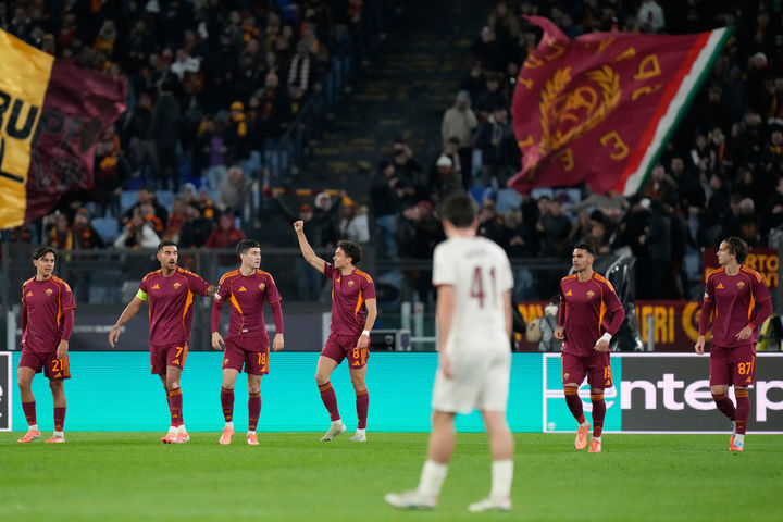 [로마=AP/뉴시스]로마, 미트윌란에 2-1 승리. 2025.11.27.