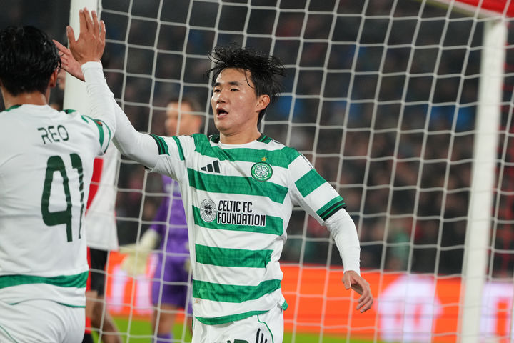 [로테르담=AP/뉴시스]셀틱 양현준 시즌 2호골. 2025.11.27.