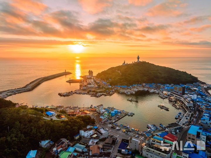 [서울=뉴시스] 축산항의 아침.