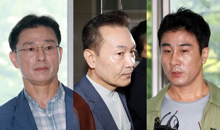 [서울=뉴시스] 임성근 전 해병대 1사단장(왼쪽), 송호종씨(전 대통령경호처 직원), 이관형씨(전 국회사무처 직원). 2025.11.28. photo@newsis.com *재판매 및 DB 금지