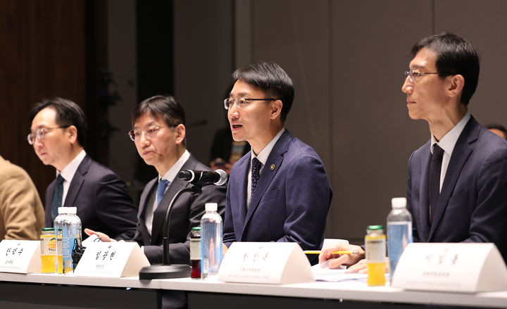 임광현 국세청장이 28일 오전 주한미국상공회의소(AMCHAM·암참)와 간담회를 열고 우리 정부의 '외국계기업 세정지원 방안'을 소개하고 있다.(사진 : 국세청 제공) 2025.11.28. *재판매 및 DB 금지