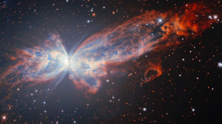 [AP/뉴시스] 칠레의 망원경이 지난달 촬영한 것으로 미국 국립과학재단의 누아르랩이 26일 공개한 '우주 나비 성운'. 2025.11.28.&nbsp; *재판매 및 DB 금지