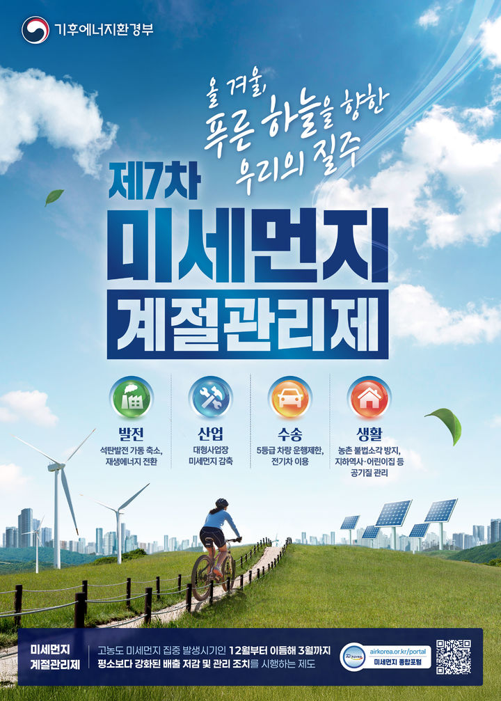 [원주=뉴시스] 제7차 계절관리제 포스터. (사진=원주지방환경청 제공)2025.11.28.photo@newsis.com *재판매 및 DB 금지