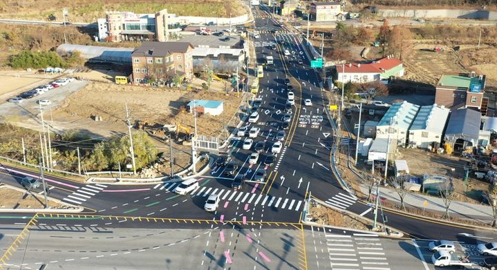 청주시, 김수녕양궁장 진입도로 확장 구간 조기 개통