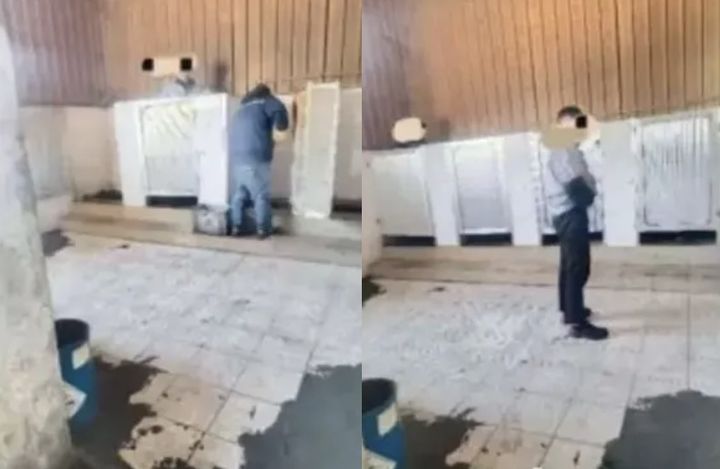 [뉴시스] 중국 장쑤성 난징의 한 제조업체가 직원들의 화장실 이용 장면을 촬영하고, 시간이 15분을 초과하면 벌금을 부과했다는 폭로가 제기됐다. (사진 = 펑파이신문 갈무리) 2025.11.30. *재판매 및 DB 금지