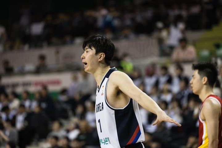 [서울=뉴시스] 한국 남자 농구 대표팀의 이현중. (사진 = FIBA 홈페이지 캡처) *재판매 및 DB 금지