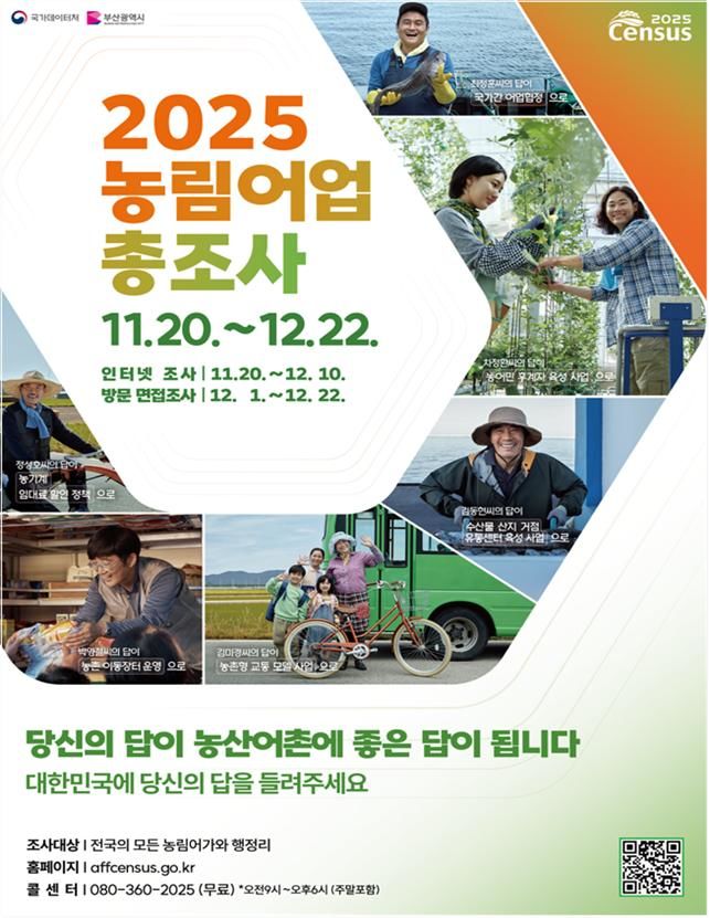 [부산=뉴시스] '2025 농림어업총조사' 포스터(사진=부산시 제공) 2025.12.02. photo@newsis.com *재판매 및 DB 금지