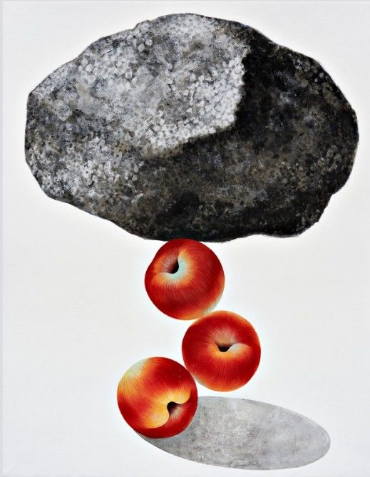 가족의 탄생(Becoming Family), 2025 손지 5배접에 분채와 석채, 토채, 미디움젤, 70×55cm *재판매 및 DB 금지