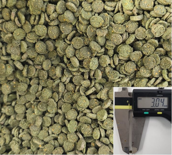 [부산=뉴시스] 구멍갈파래 전복 치패용 배합사료. (사진=국립수산과학원제공) 2025.12.02. photo@newsis.com *재판매 및 DB 금지