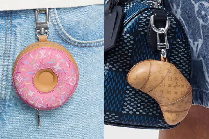 [뉴시스] 루이비통의 141만원 상당의 'LV 도넛 백 참'과 136만원 상당의 'LV 크루아상 백 참' 제품. (사진 = 루이비통 공식 누리집 갈무리) 2025.12.02. *재판매 및 DB 금지