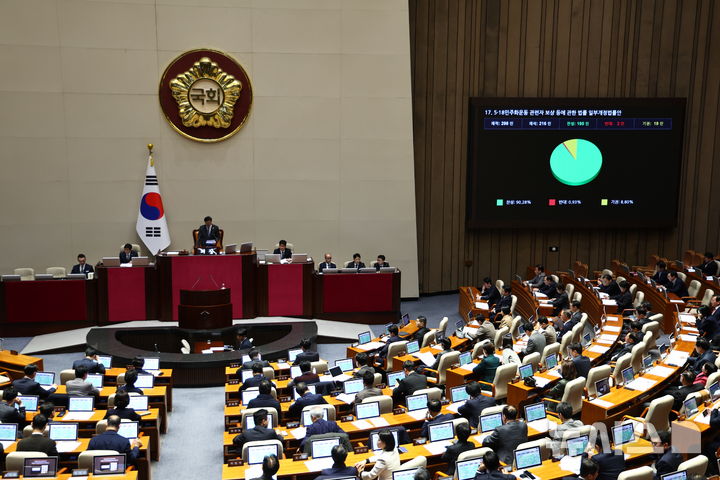 [서울=뉴시스] 김명년 기자 = 2일 오후 서울 여의도 국회에서 본회의가 열리고 있다. 2025.12.02. kmn@newsis.com