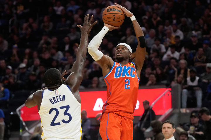 [샌프란시스코=AP/뉴시스] 미국프로농구(NBA) 오클라호마시티 선더의 샤이 길저스알렉산더. 2025.12.02.