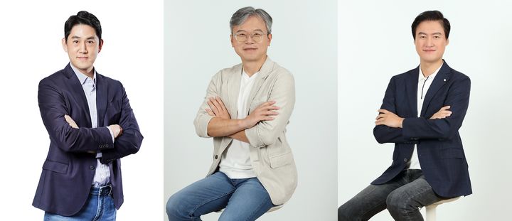 [서울=뉴시스] 글로벌 여가 플랫폼 기업 야놀자가 그룹의 중장기 비전 실현을 위한 주요 계열사 리더를 새로 선임했다고 3일 밝혔다. (왼쪽부터) 이철웅 컨슈머 플랫폼 부문 대표, 이준영 엔터프라이즈 솔루션 부문 대표, 최찬석 코퍼레이션 부문 대표. (사진=야놀자 제공) 2025.12.03. photo@newsis.com *재판매 및 DB 금지