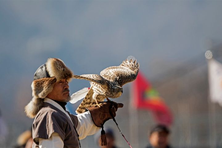 [대전=뉴시스]유네스코 세계무련유산이자 대전시 무형유산인 매사냥 시연회가 6일 한국전통매사냥 전수체험학교에서 진행된다. 2025. 12. 03 photo@newsis.com *재판매 및 DB 금지