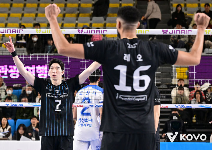 [서울=뉴시스]남자배구 현대캐피탈 허수봉. (사진=KOVO 제공)