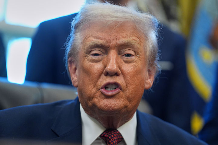 [워싱턴=AP/뉴시스] 유럽연합(EU) 주요국 국민의 절반이 도널드 트럼프 미국 대통령을 '적'으로 인식하고 있다는 여론조사 결과가 나왔다.  2025.12.04.